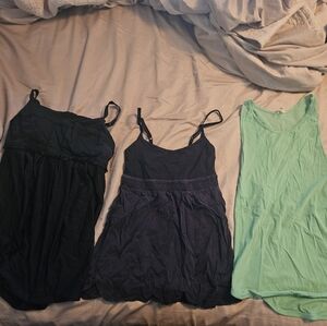lululemon athletica Black and Green Tops